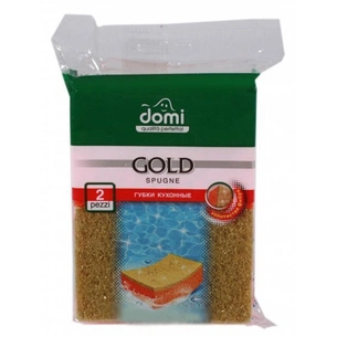 Губки кухонні Domi золото 2 шт (4823058318547) зображення 1