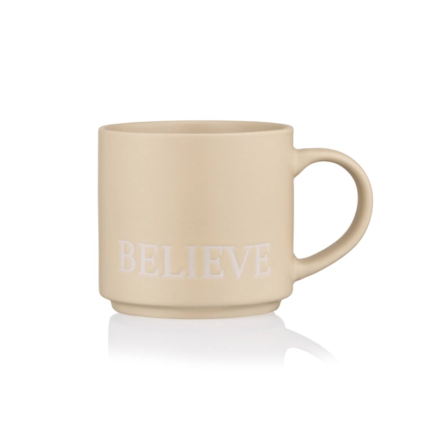 Чашка ARDESTO Believe, 420мл, кераміка, жовтий (AR3043Y) - зображення 1