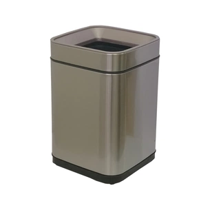 Контейнер для сміття JAH квадратний без кришки з вн. відром срібний металік 8 л (6332) изображение 1