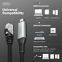 Дата кабель USB-C to RJ45 Ethernet 3.0m CAT 6A S/FTP 1Gbps LSZH Digitus (AK-300601-030-S) - уменьшенное изображение 3