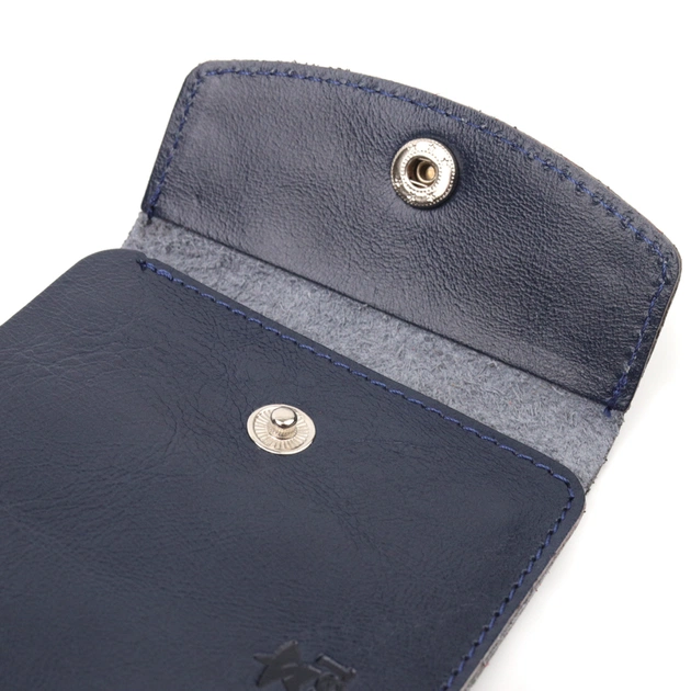 Портмоне Shvigel Из натуральной кожи Синее (16622) - изображение 7