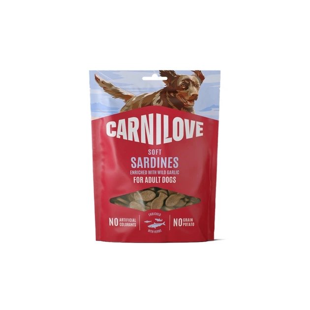Лакомство для собак Carnilove Soft Snack Sardines with Wild garlic 200 г (8595602582624) - изображение 1