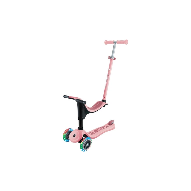Самокат Globber Go Up Sporty Led пастельно-рожевий (452-710-4) - изображение 1