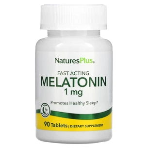 Амінокислота Natures Plus Мелатонін Швидкодіючий, 1 мг, Fast Acting Melatonin, 90 табле (NAP-47624) зображення 1
