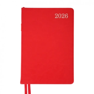 Тижневик Leo planner А5 датований 2026 "City", твердий, червоний, 368 сторінок (252666) picture 1