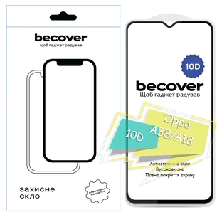 Скло захисне BeCover Oppo A38 / A18 10D Black (713170) зображення 1