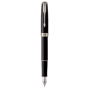Ручка пір'яна Parker SONNET 17 Black Lacquer CT  FP F (86 115) изображение 1