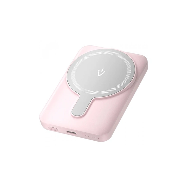 Батарея універсальна VENTION Magnetic Wireless 5000mAh 20W PD, USB-C, QI-15W Pink (FHSP0) - зображення 1