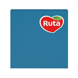 Серветки столові Ruta Колор 3 шари 33х33 см Лазурні 20 шт. (4820202892717) зображення 1