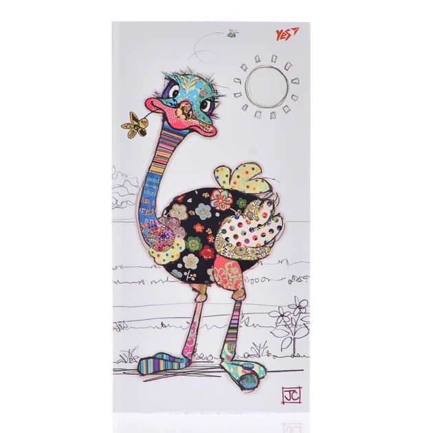 Блокнот Yes 100 * 200мм 96 л "BugArt White ostrich" клітинка (151441) - зображення 1