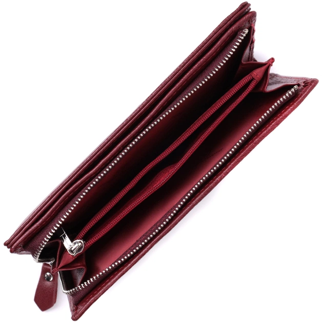 Гаманець ST Leather З натуральної шкіри Бордовий (22534) - зображення 7