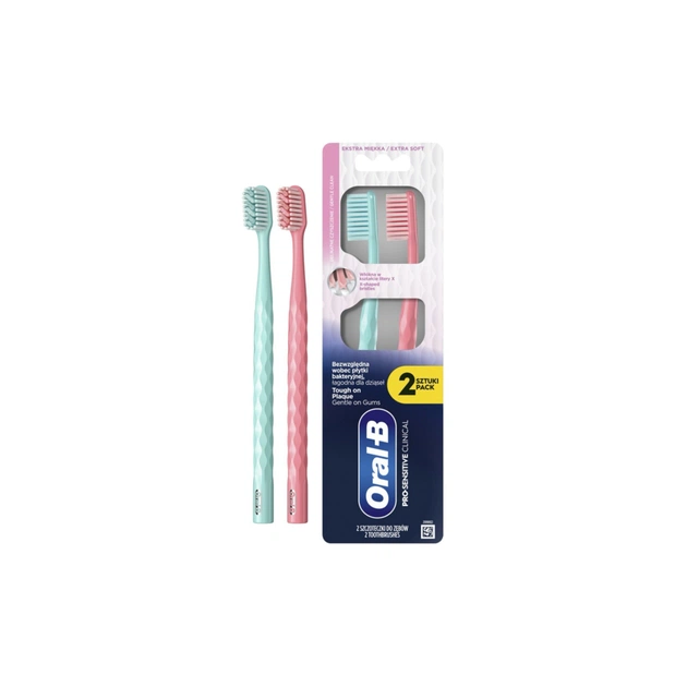 Зубна щітка Oral-B Pro-Sensitive Clinical Екстра м'яка 2 шт. (8700216567923) - picture 2
