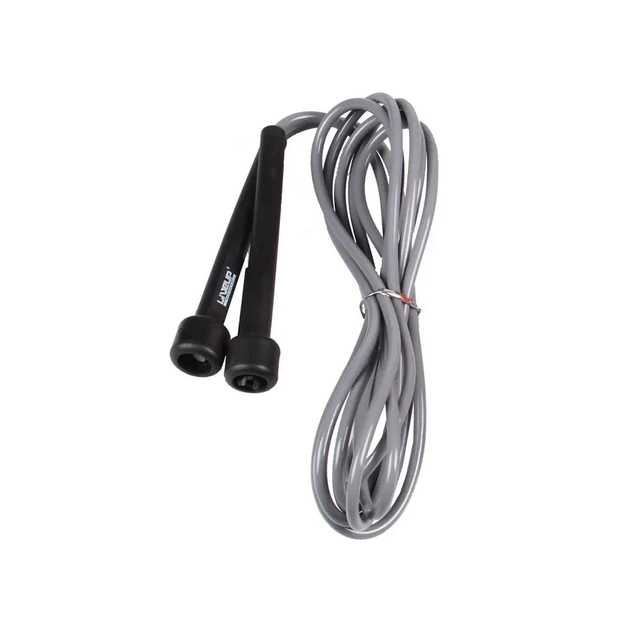 Скакалка LiveUp PVC Jump Rope LS3115-g в тубусі чорний/сірий 275x0.5см (6951376100655) - picture 1