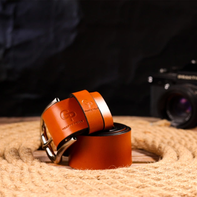 Ремінь Grande Pelle З натуральної шкіри Рудий (21472) - зображення 9