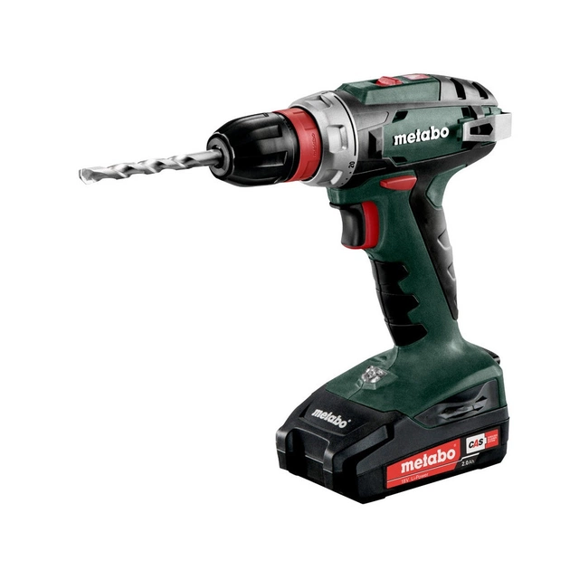 Шуруповерт Metabo BS 18 QUICK 18В, 2х2Ah, 24·48Нм, 0-450·0-1600об/хв, 1.4кг (602217500) - зображення 1