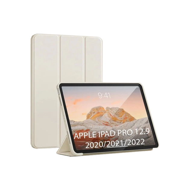 Чохол до планшета BeCover Tri Fold Soft TPU Silicone Apple iPad Pro 12.9 2020/2021/2022 Beige (711736) - зображення 1