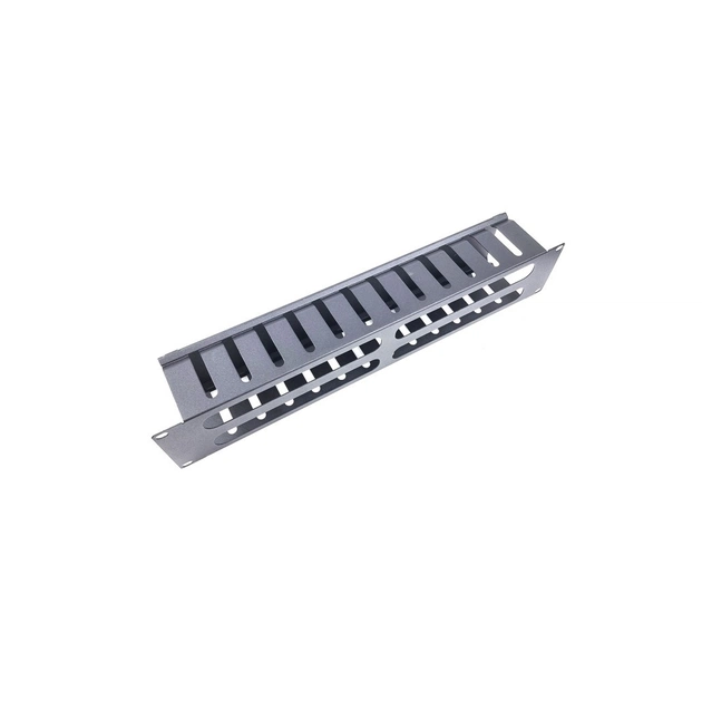 Кабельный организатор 19" 2U с крышкой SN (80мм) - 9005 Eserver (КР-012.2U.19) - изображение 1