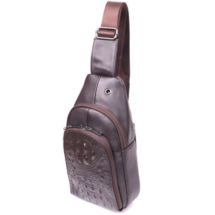 Сумка Vintage Слінг чоловіча з натуральної шкіри Коричнева (21401) зображення 1