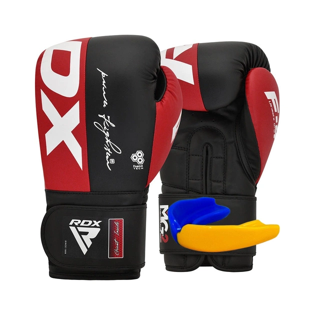 Боксерські рукавички RDX REX F4 Red/Black 14 унцій (BGR-F4R-14OZ) - изображение 1