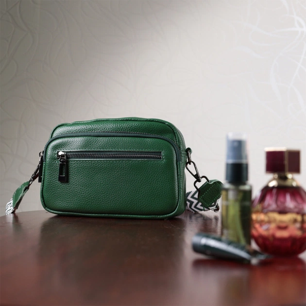 Сумка Vintage З натуральної шкіри Зелена (22639) - зображення 11