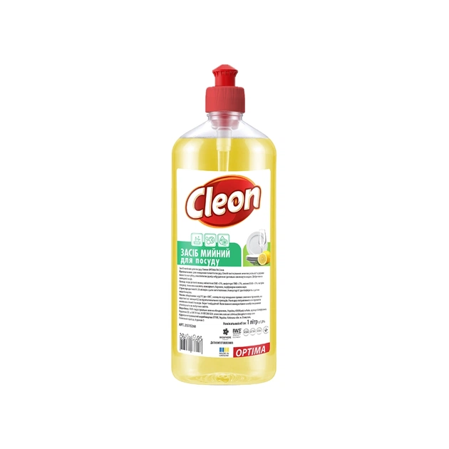 Средство для ручного мытья посуды Cleon Лимон 1 л (4820289450183) - изображение 1