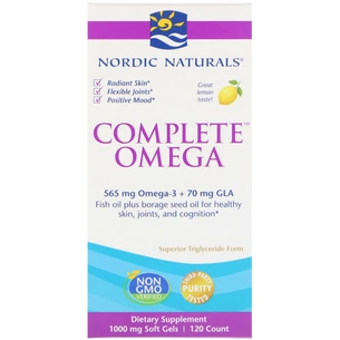 Жирные кислоты Nordic Naturals Омега Комплекс с лимоном, Complete Omega, Lemon, 1000 мг, 1 (NOR-02770) изображение 1