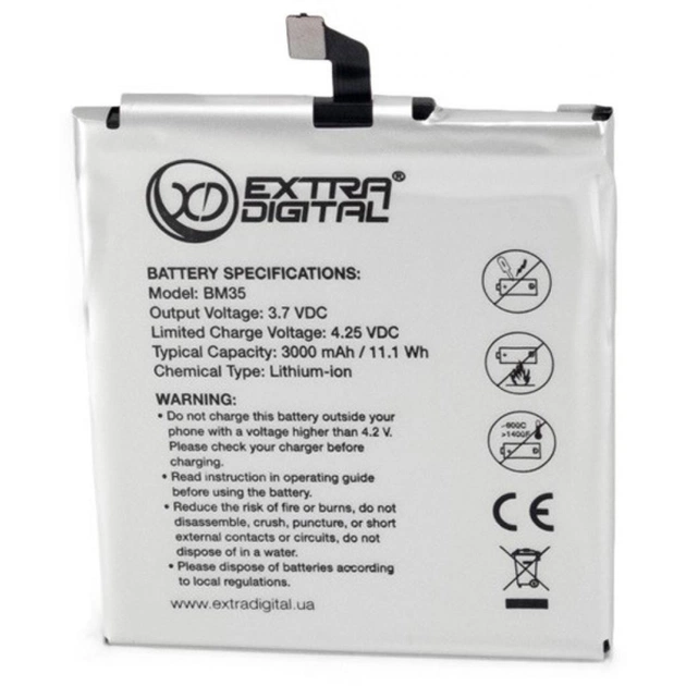 Акумуляторна батарея Extradigital Xiaomi Mi 4c (BM35) 3000 mAh (BMX6443) - picture 2