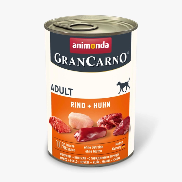 Консерви для собак Animonda GranCarno Adult Beef + Chicken 400 г (4017721827324) - зображення 1
