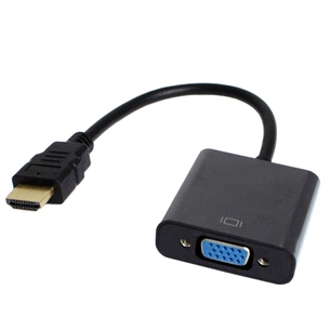 Перехідник HDMI M to VGA F V1.4 60Hz 0.15m black Patron (PN-HDMI-VGA) зображення 1