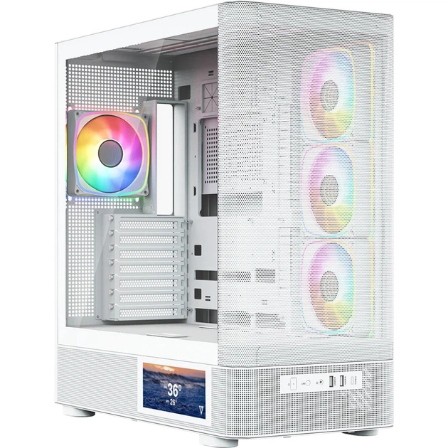 Корпус для ПК Modecom VOLCANO AQ400 ARGB LCD 6,2 (MC-A-AQ400-4FA-W) - изображение 1