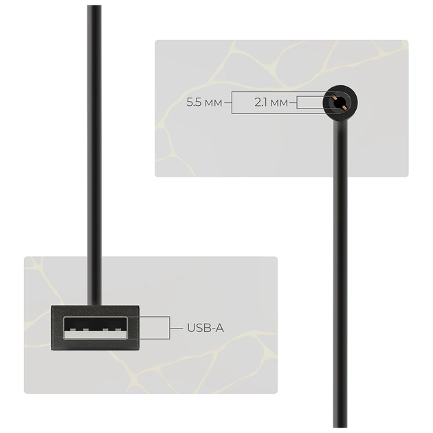Кабель живлення USB to DC 5.5x2.1mm 9V 0.8m Armorstandart (ARM65662) - picture 3