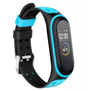Ремінець до фітнес браслета BeCover Colour Style для Xiaomi Mi Smart Band 5 Black-Blue (705154) зображення 1