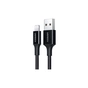 Дата кабель USB 2.0 AM to Lightning 2.0m US155 2.4A, Nickel Plating ABS Shell Black Ugreen (80823) - зменшене зображення 1