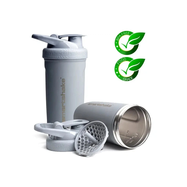 Шейкер спортивний SmartShake Reforce Stainless Steel 30oz/900ml Gray (11150003) - picture 8