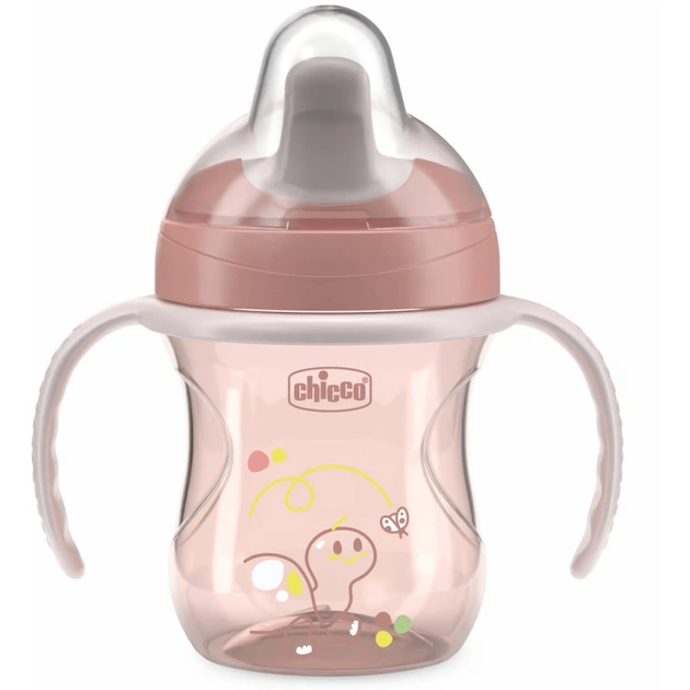 Поїльник-непроливайка Chicco Training Cup 200мл. від 6 місяців (рожева) (06921.15) - зображення 1