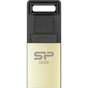 USB флеш накопичувач Silicon Power 32Gb Mobile X10 , OTG, Champague (SP032GBUF2X10V1C) зображення 1
