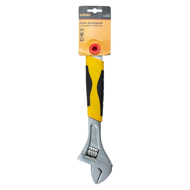Ключ Sigma розвідний 300мм CrV (гум'яна рукоятка) (4101041) - picture 2