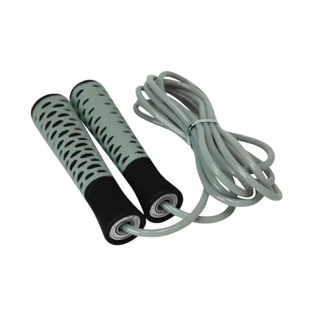 Скакалка PowerPlay 4206 Cіро-чорна (PP_4206_Grey/Black) - зображення 3