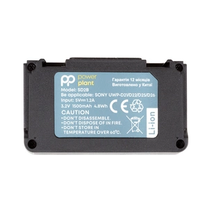 Акумулятор до фото/відео PowerPlant Sony SD2B 1500mAh (CB970513) зображення 1