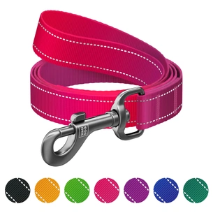 Повідець для собак WAUDOG Nylon Mono світловідбивний, S, Ш 15 мм, Д 300 см, рожевий (46437) зображення 1