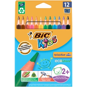 Олівці кольорові Bic Evolution Triangle 12 шт (bc8297356) зображення 1