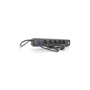 Мережевий фільтр живлення Merlion 5 розеток, 1,8 м + 2*USB (B518U) зображення 1