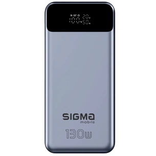 Батарея універсальна Sigma X-power SI30A7QLX 30000mAh, PD/130W, LED, cable 100w, silver (4827798479117) зображення 1