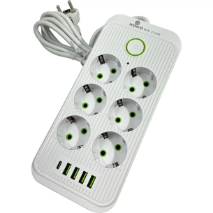 Мережевий фільтр живлення XoKo XК-SP6-4-1-WH зображення 1