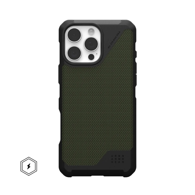 Чохол до мобільного телефона UAG iPhone 16 Pro Max Metropolis LT Magsafe Kevlar Olive (114453113972) - зображення 1