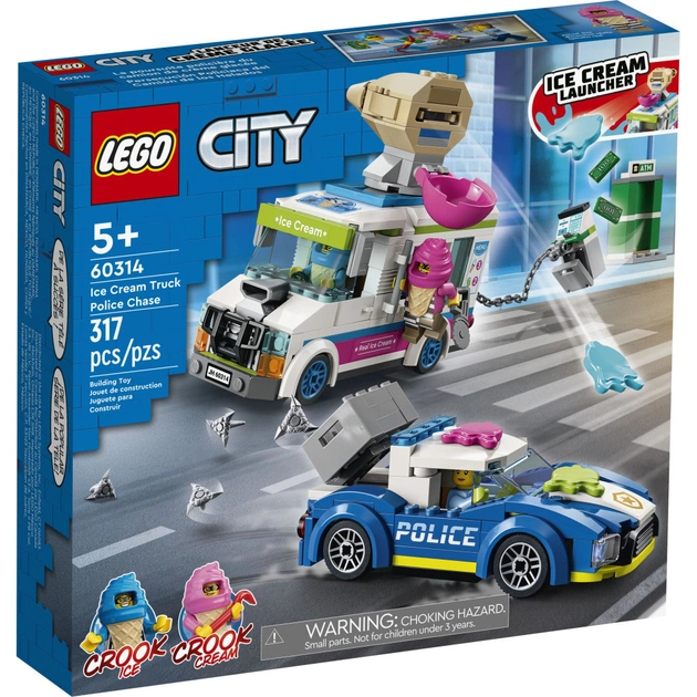 Конструктор LEGO City Поліцейське переслідування фургона з морозивом (60314) - зображення 1