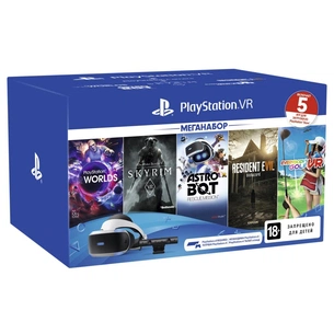 Окуляри віртуальної реальності Sony PlayStation VR (VR MegaPack + 5 ігор в комплекті)) (9998600) зображення 1