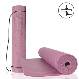 Килимок для йоги PowerPlay 4010 PVC Yoga Mat 173 x 61 x 0.6 см Рожевий (PP_4010_Rose_(173*0,6)) зображення 1