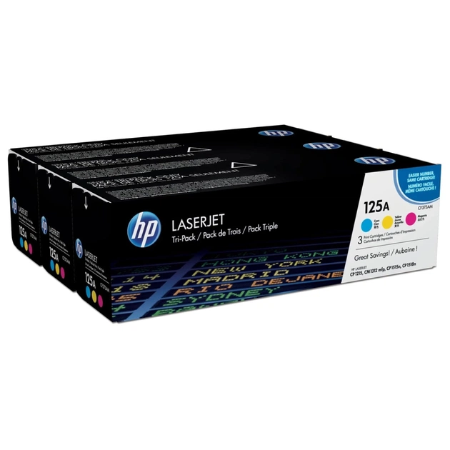 Картридж HP CLJ 125A CMY Tri-Pack CP1215/ CP1515 (CB541/542/543) (CF373AM) - зображення 1