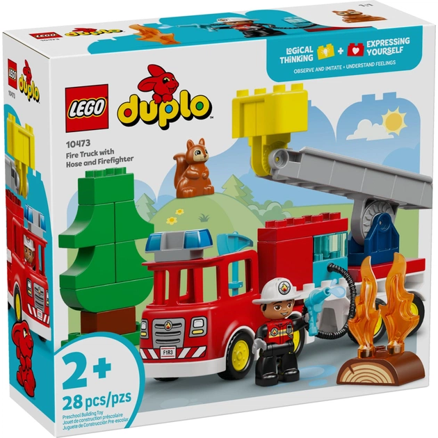 Конструктор LEGO DUPLO Town Пожарная машина со шлангом и пожарным (10473) - изображение 1